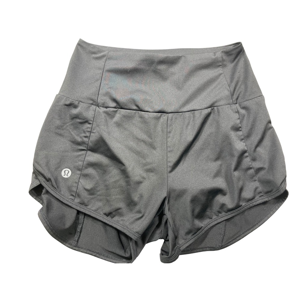 Lululemon Youth 7 8 Black Athletic Shorts Running Training Girls Activewear